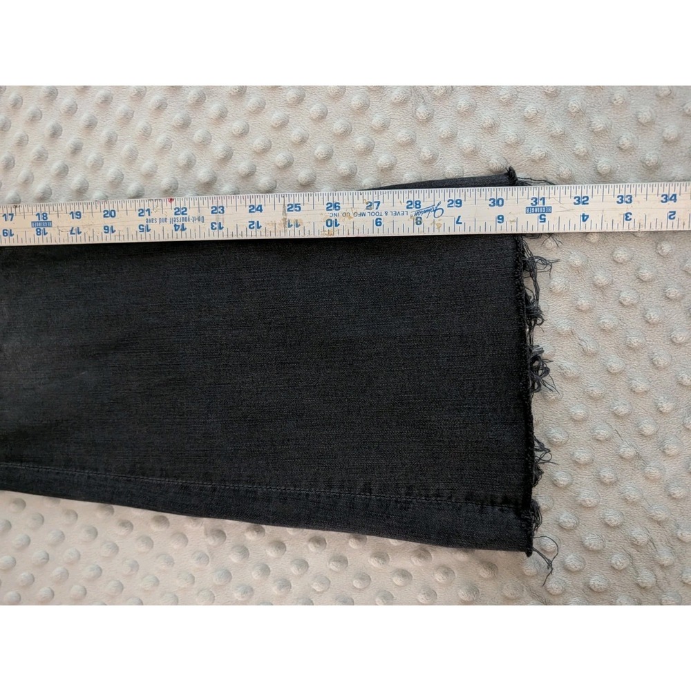 Mother The Weekender Fray Jeans Women's 27x31 Black Gray Raw Hem Washed Denim - Picture 11 of 16